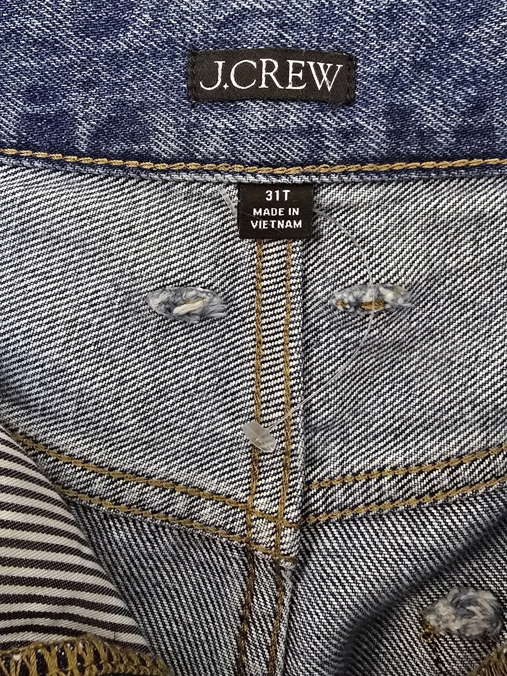 J Crew High-Rise Barrel Jeans, Medium Blue, Size 31T, Euc